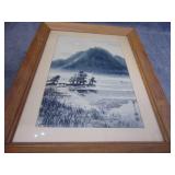 VTG Woodblock Print by E. Kotozuka