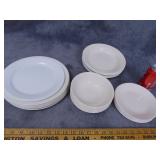 White/Off White Corelle Dishes, Misc Pcs.