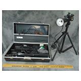 Hard Side Case,2  Lighting Tripods, Light