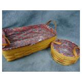 Two Longaberger Baskets with Liners