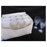 8 Mikasa Crystal Goblets, 'Golden Tiara' ,like new