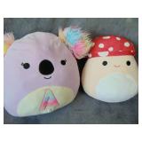 Two Squishmallows plush toys