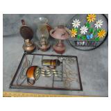 Small Lanterns and Metal Wall Art