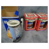2 Miller Steins and Norman Rockwell Stein