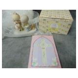 Two Precious Moments Figurines and a Cross