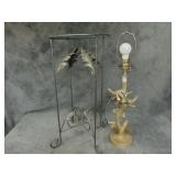 Metal Side Table, Lamp
