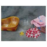 Longaberger Basket, Liners, and Charm