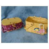 Two Longaberger Baskets with Liner