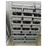 Heavy Duty Rolling Wire Rack with Storage Bins