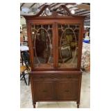 20th Century Cherry French Provincial China Cabine