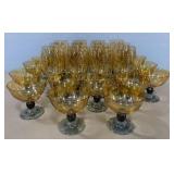 Collection of Art Glass Yellow Stemware