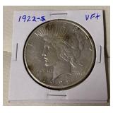 1922-S Peace Liberty Dollar  VF
