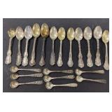 Sterling Demitasse Spoons and Sterling Salt Spoons