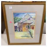 Watercolor of Home Place by Millet