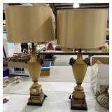 Pair of F. Cooper Resin Urn Lamps