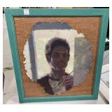 Paper Art Portrait Painting of Man by Jerrod