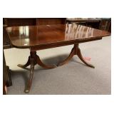 Duncan Phyfe Cherry Double Pedestal Table