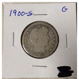 1900-S Barber Quarter