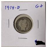 1914-D Barber Dime
