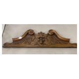 Antique Oak North Wind Face Furniture Crest