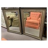 Pair of Modern Decor Beveled Glass Mirror