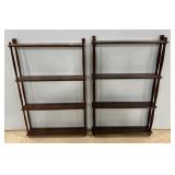 Two Cherry Wall Plate Racks