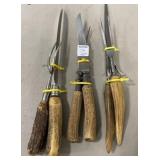 Three Antler Carving Sets