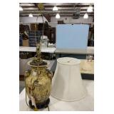 Hand Painted Oriental Vase Lamp