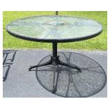 Round Glass Top Outdoor Patio Table