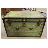 Vintage Painted Streamer Trunk