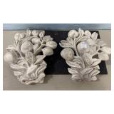 Pair of Terra Cotta Fruit Wall Art