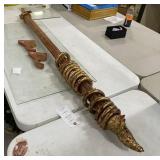 Reproduction Antique Gold Gilt Curtain Rod