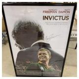 "Invictus Movie Poster" Signed Morgan Freeman