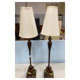 Pair of Decorative Metal Table Lamps