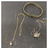 14Kt Necklace, .925 Bracelet and Necklace
