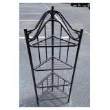 Three Black Metal Planter Rack
