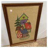 Vintage Farm House Needle Point