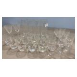 Lot of Etched Glassware