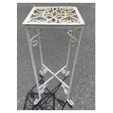 Metal White Painted Plant Stand