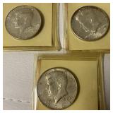 3 Kennedy Half Dollars