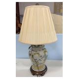 Large Porcelain Oriental Style Vase Lamp