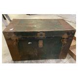 Old Metal Steamer Traveling Trunk