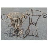 Two Outdoor Metal Planters