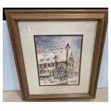 Signed Snow Day Watercolor Print