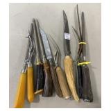 Group of Bakelite, Antler Handled Carving Pieces