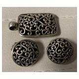 Two Ear Rings and Pendant