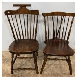 Two Primitive Style Ethan Allen Spindle Back Chair