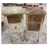 Vintage Worn Vanity Night Stands