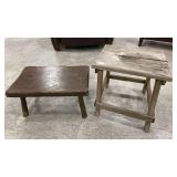 Two Wood Stools