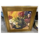 Gold Gilt Framed Floral Print